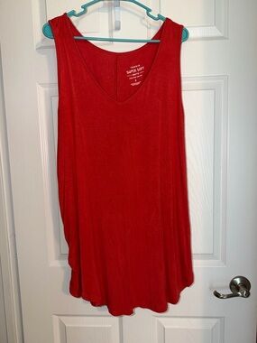 torrid coral/red V-Neck Super Soft Sleeveless Tank